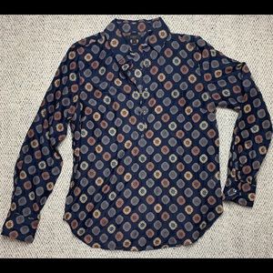 SOLD🌈 J Crew Silk Half Button Long Sleeve Blouse